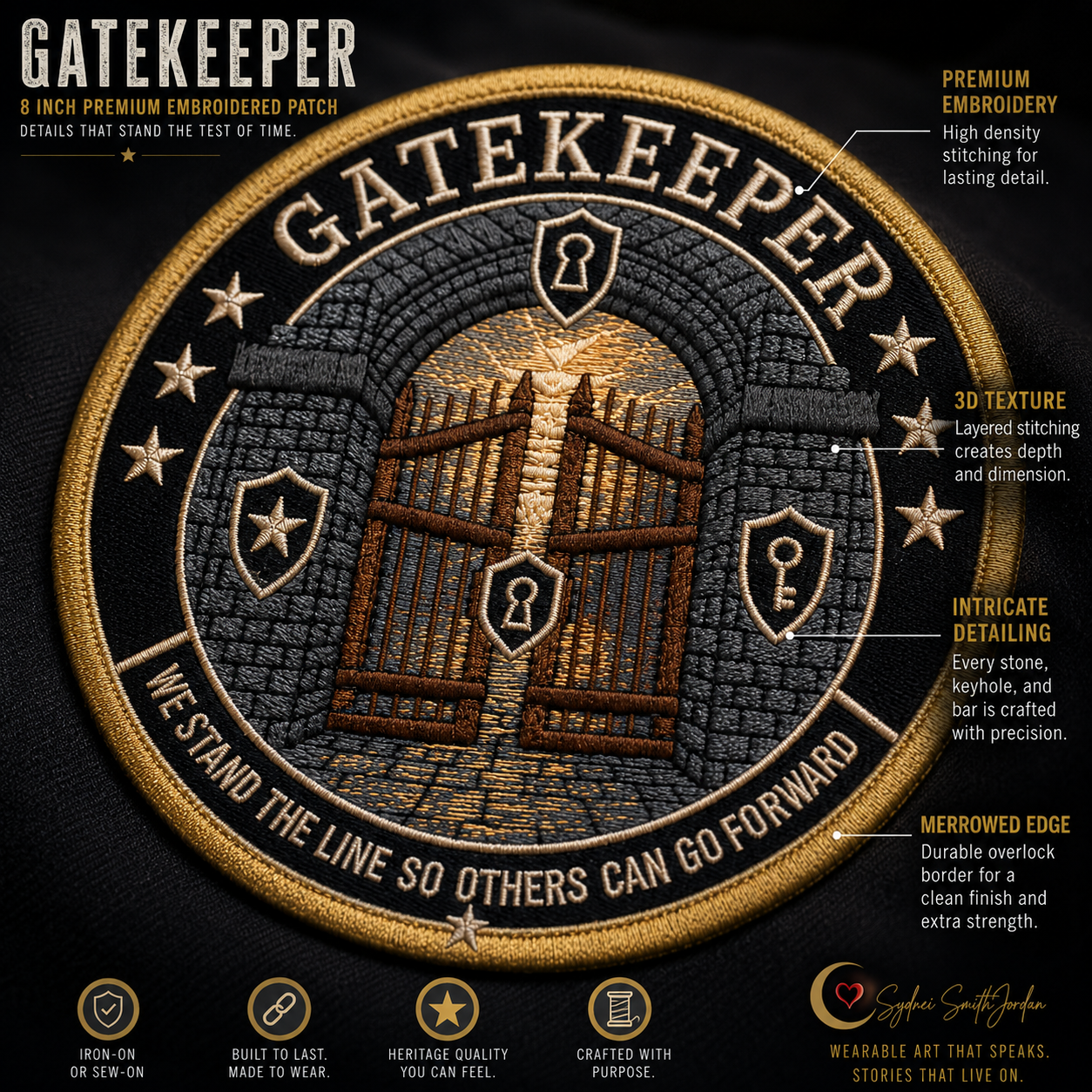 Gatekeeper 8" Premium Back Patch