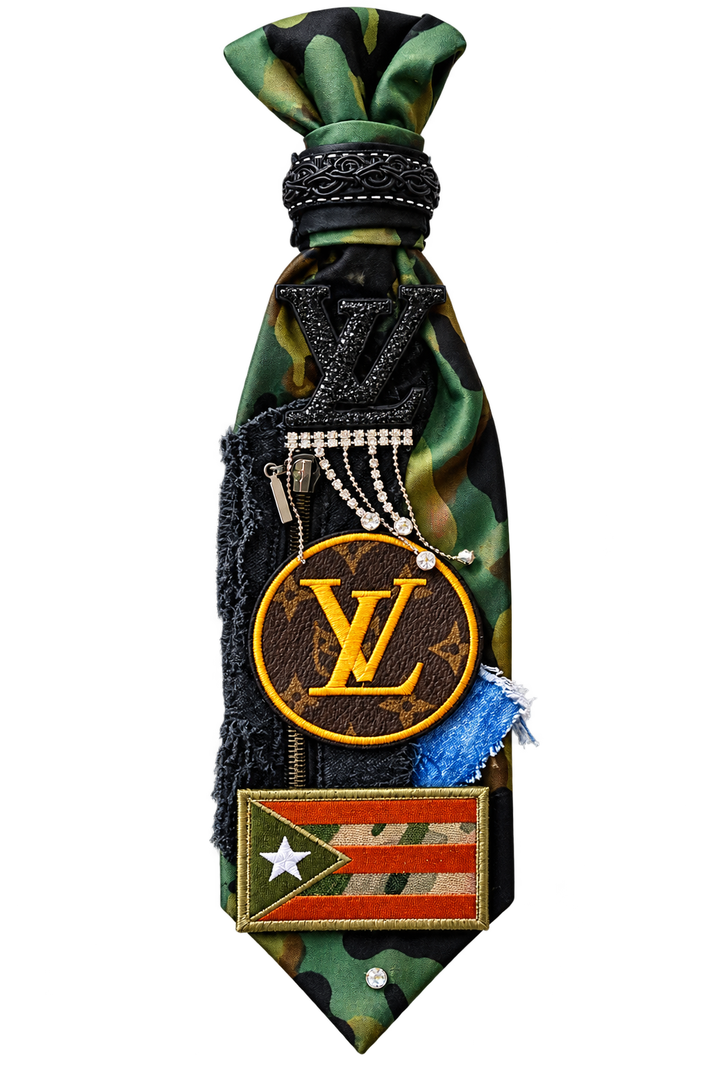 Louis Vuitton-Inspired Camo Puerto Rico Tie